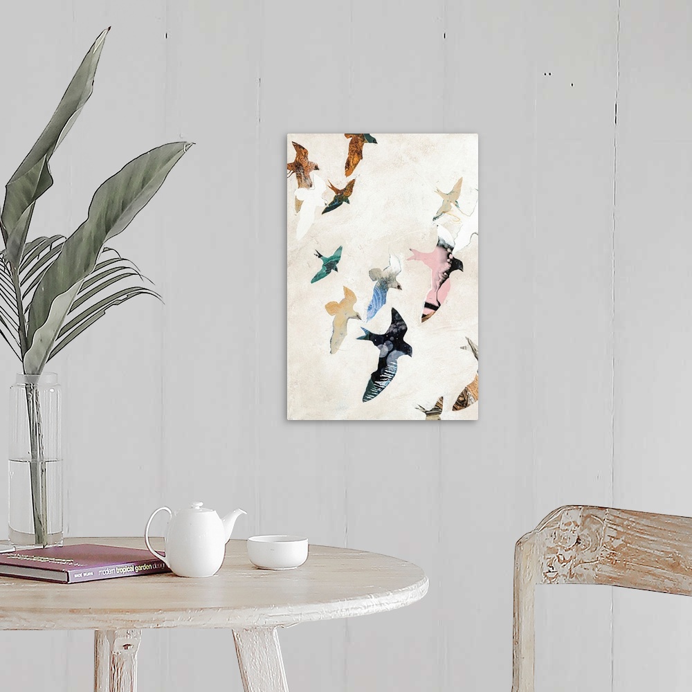 A farmhouse room featuring Abstract Birds 2
