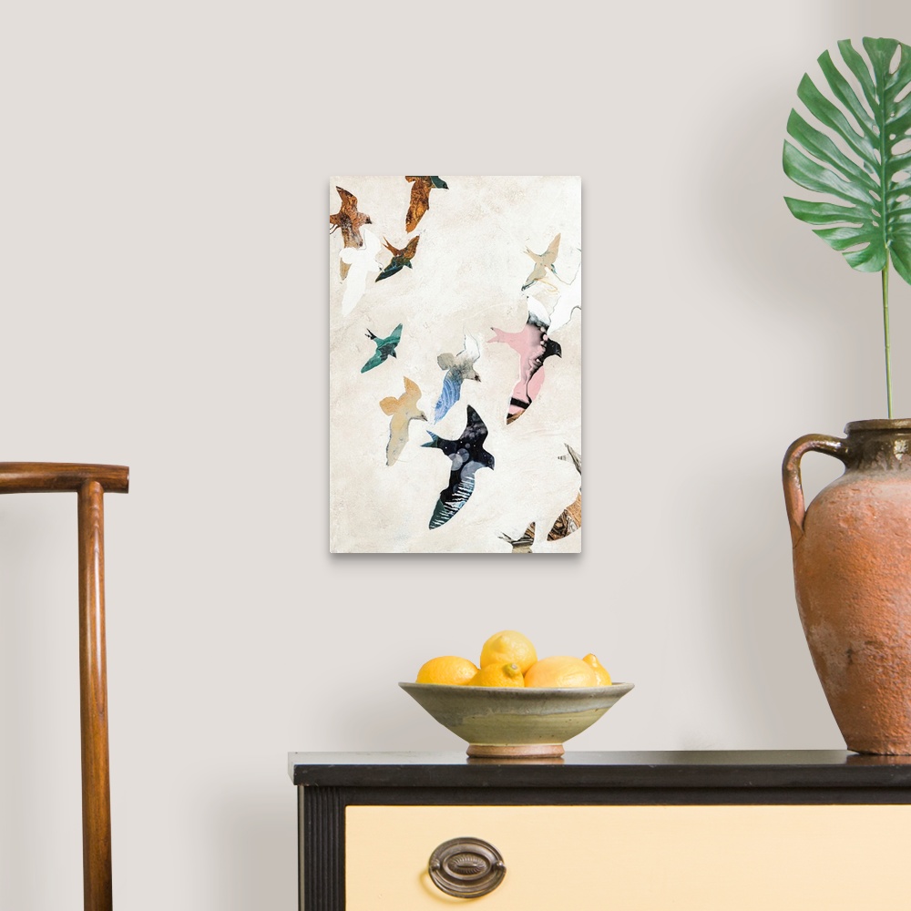 A traditional room featuring Abstract Birds 2