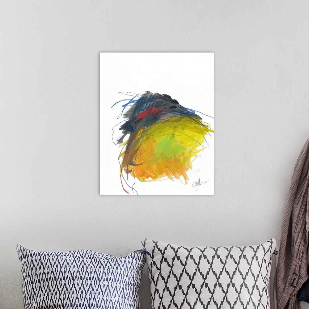 A bohemian room featuring Abstract Landscape No. 15