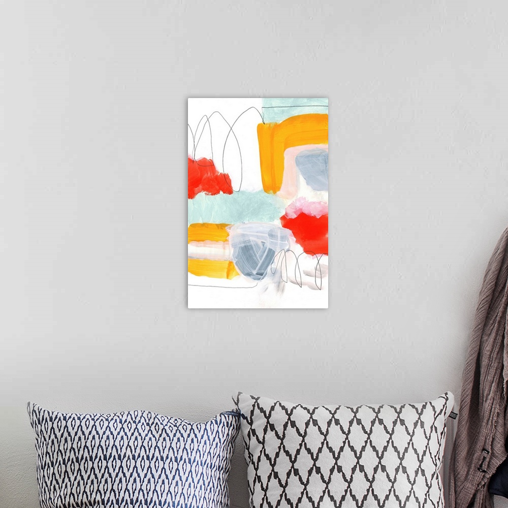 A bohemian room featuring Abstract Painting XVI