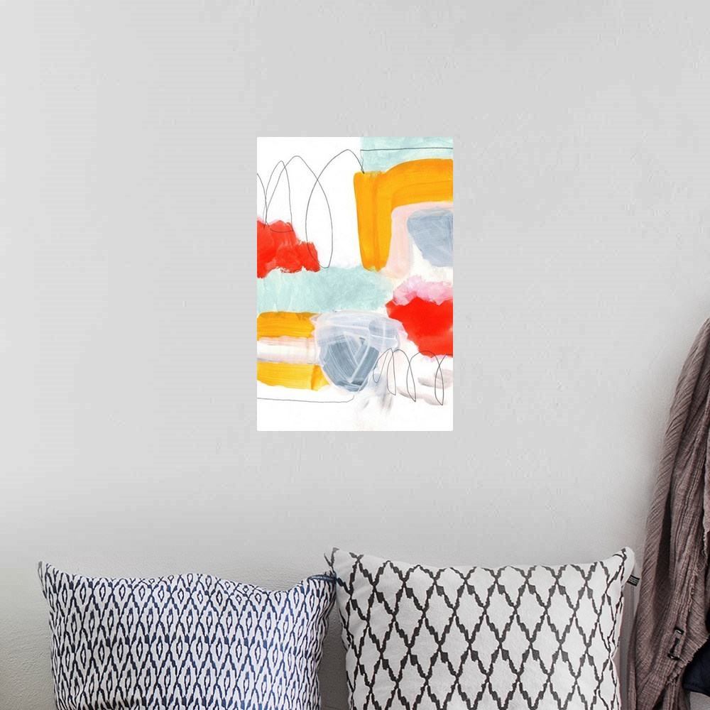 A bohemian room featuring Abstract Painting XVI