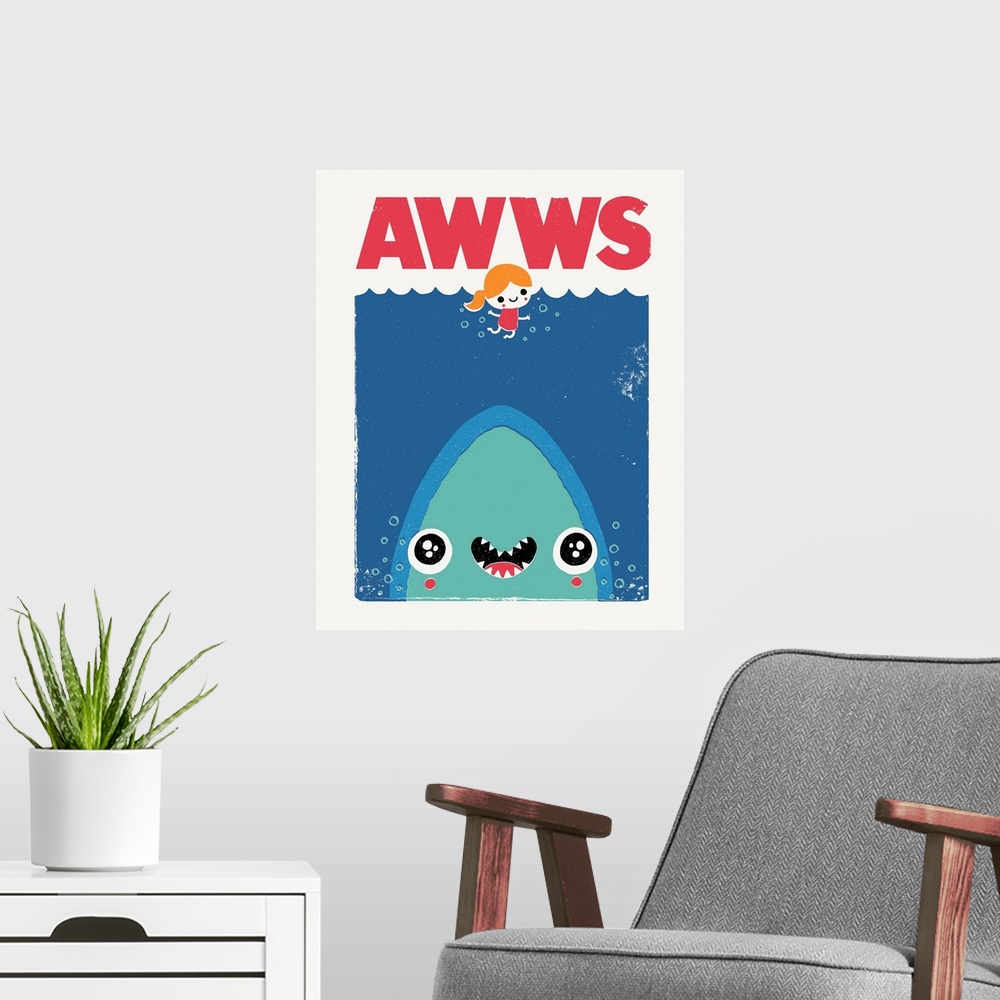 A modern room featuring Awws