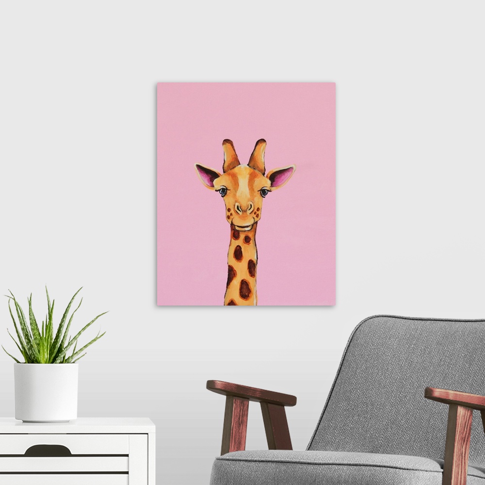 A modern room featuring Baby Giraffe