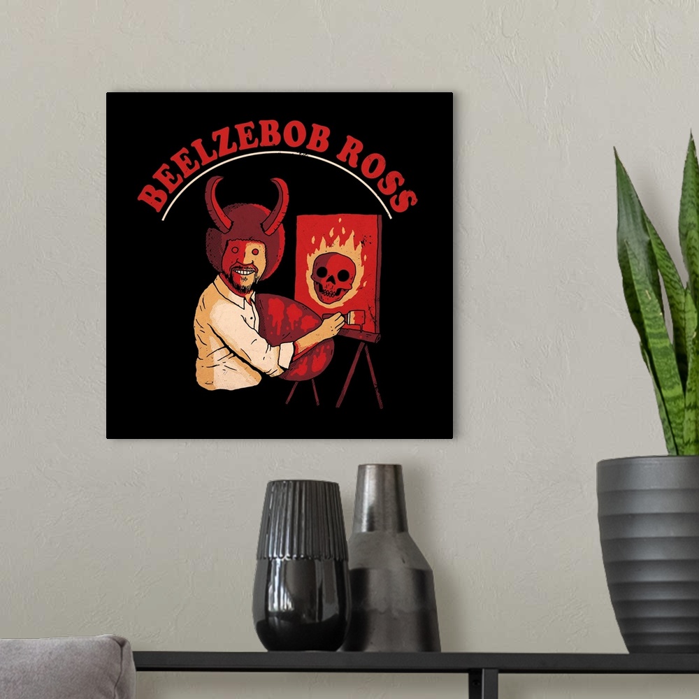 A modern room featuring Beelzebob Ross