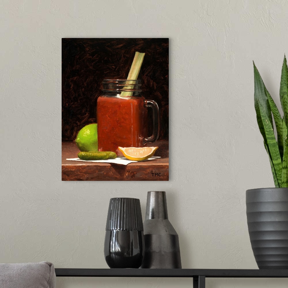 A modern room featuring Bloody Mary