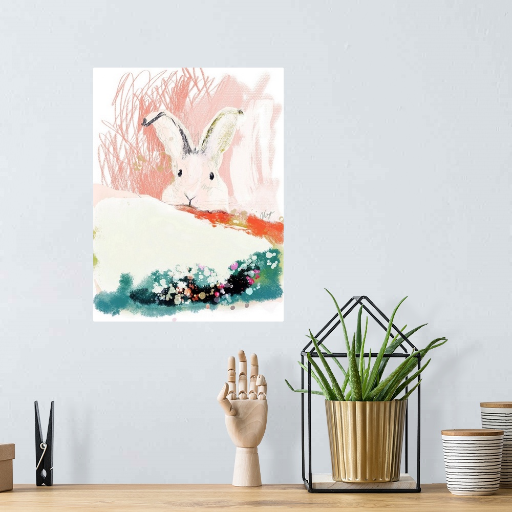 A bohemian room featuring Bunny in the Garden