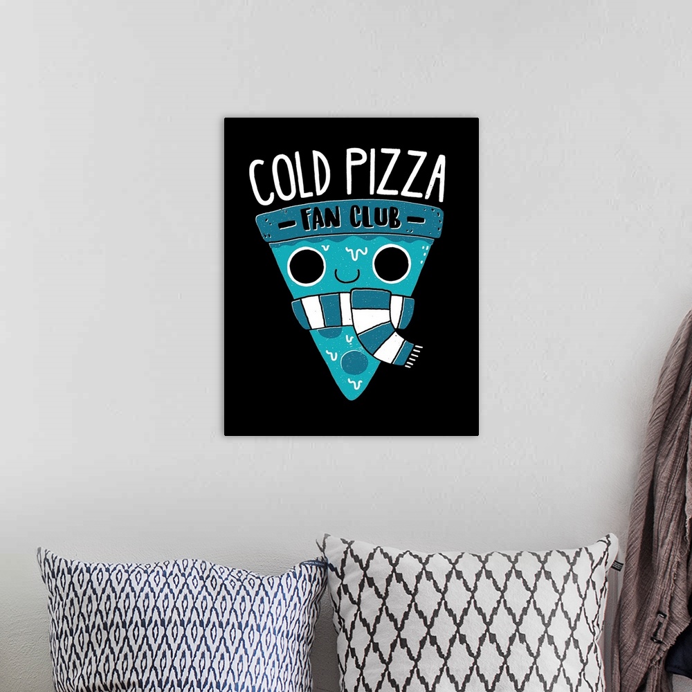 A bohemian room featuring Cold Pizza Fan Club