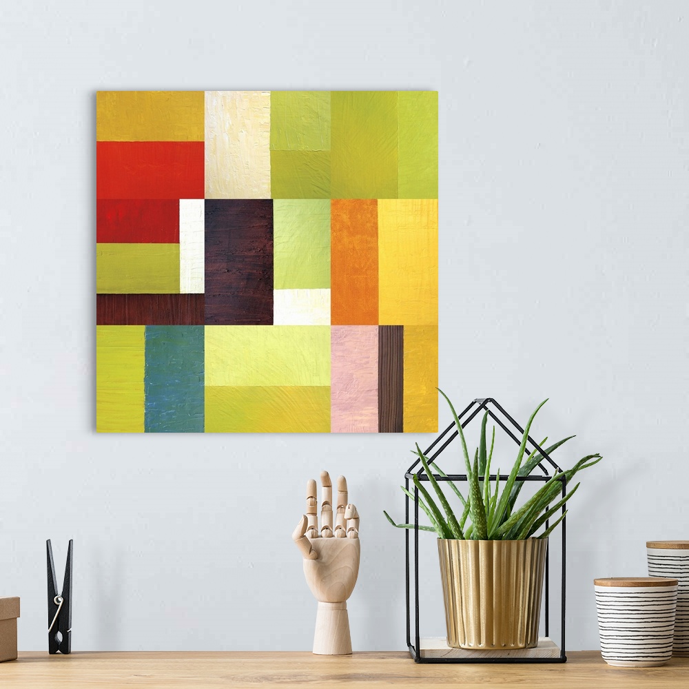A bohemian room featuring Color Study Abstract II