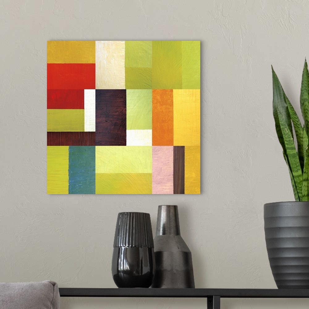 A modern room featuring Color Study Abstract II