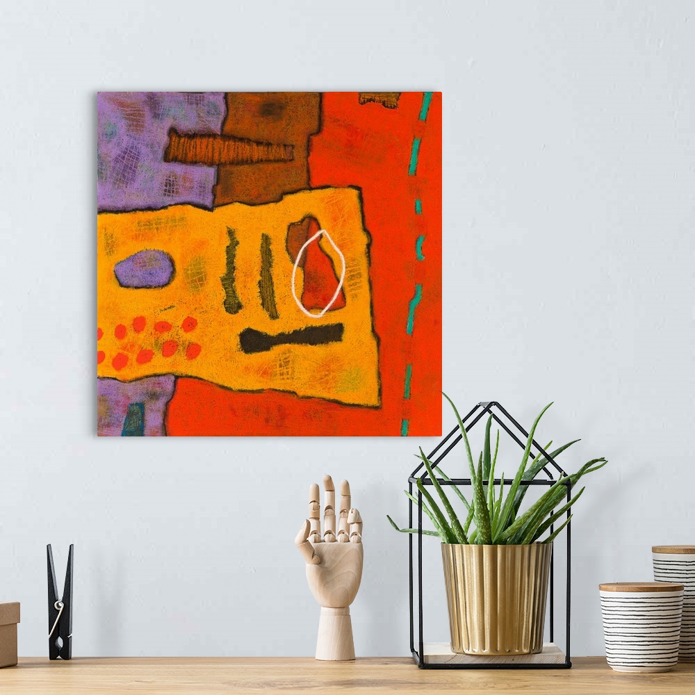 A bohemian room featuring Conversations in the Abstract #21