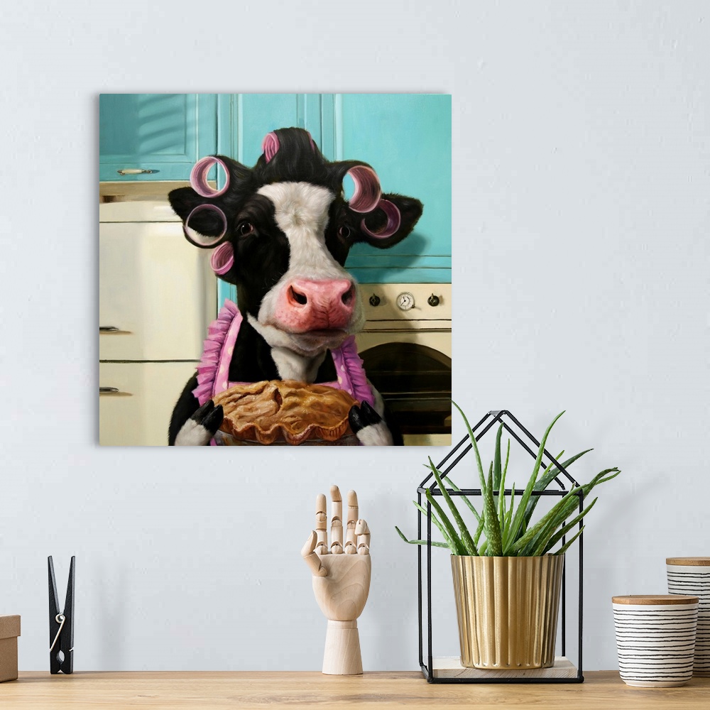 A bohemian room featuring Cow Pie