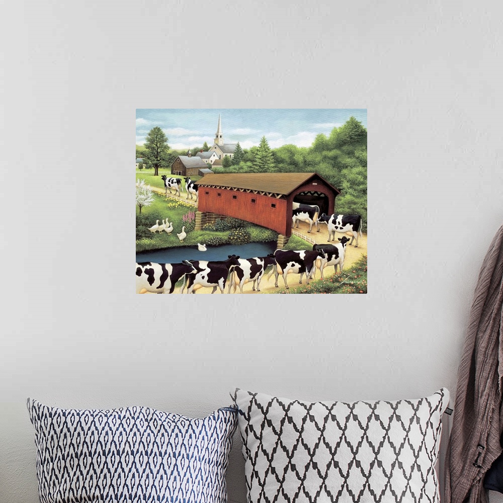 A bohemian room featuring Cows in West Arlington