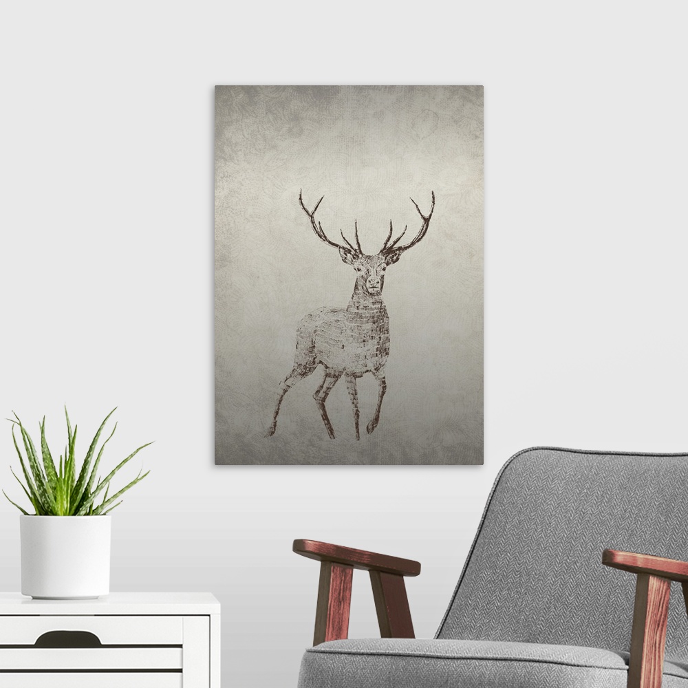 A modern room featuring Deer
