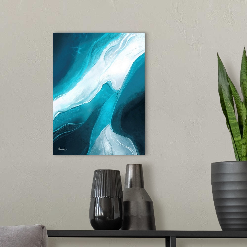 A modern room featuring Ethereal Iceberg