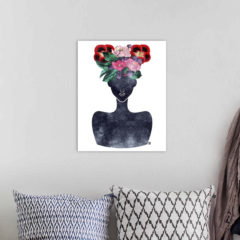 A bohemian room featuring Flower Crown Silhouette II