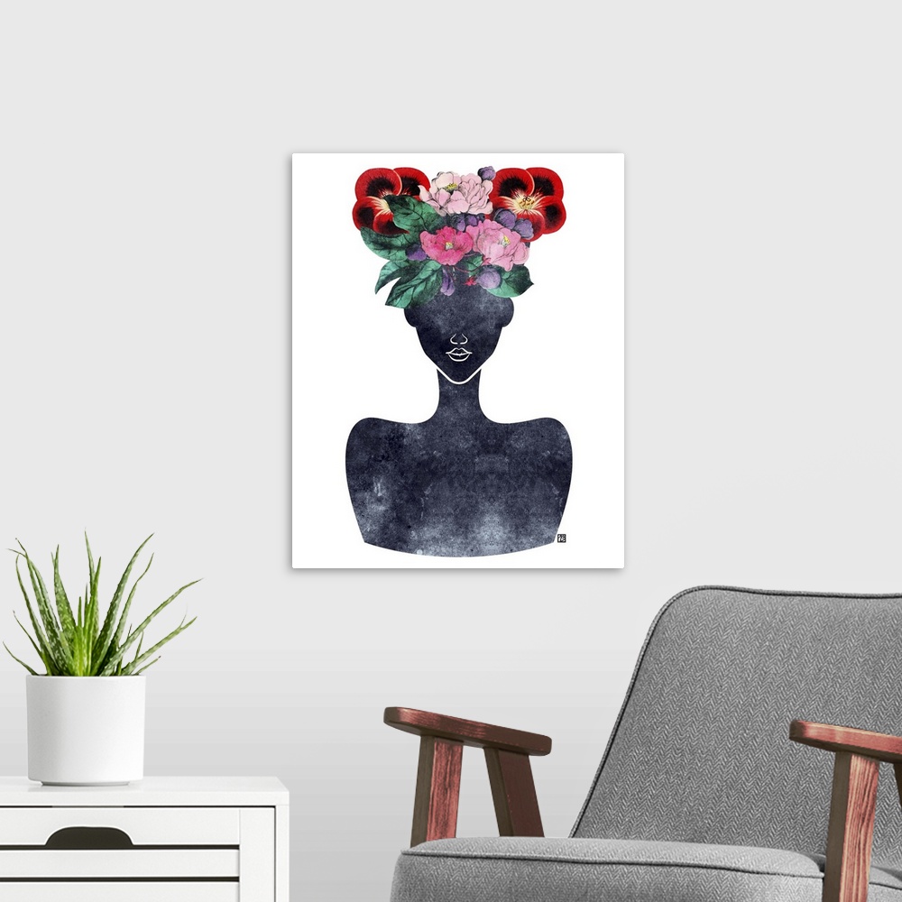 A modern room featuring Flower Crown Silhouette II