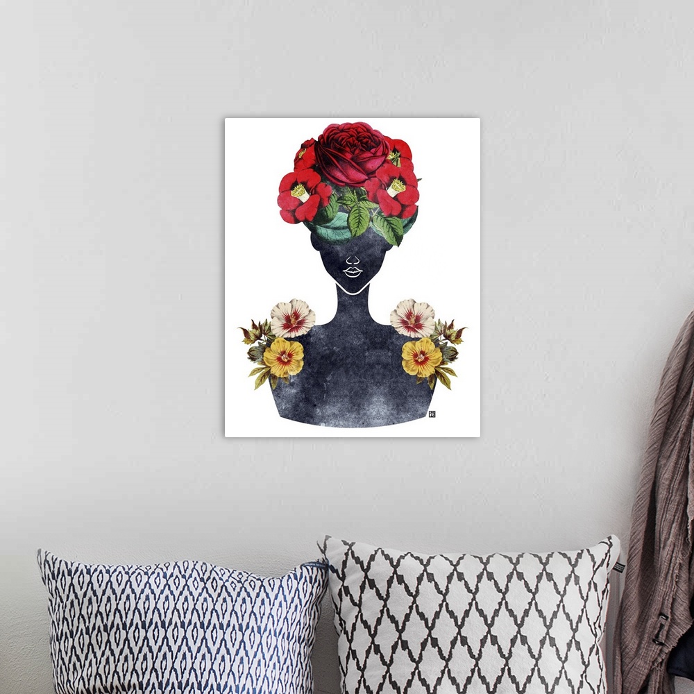 A bohemian room featuring Flower Crown Silhouette III