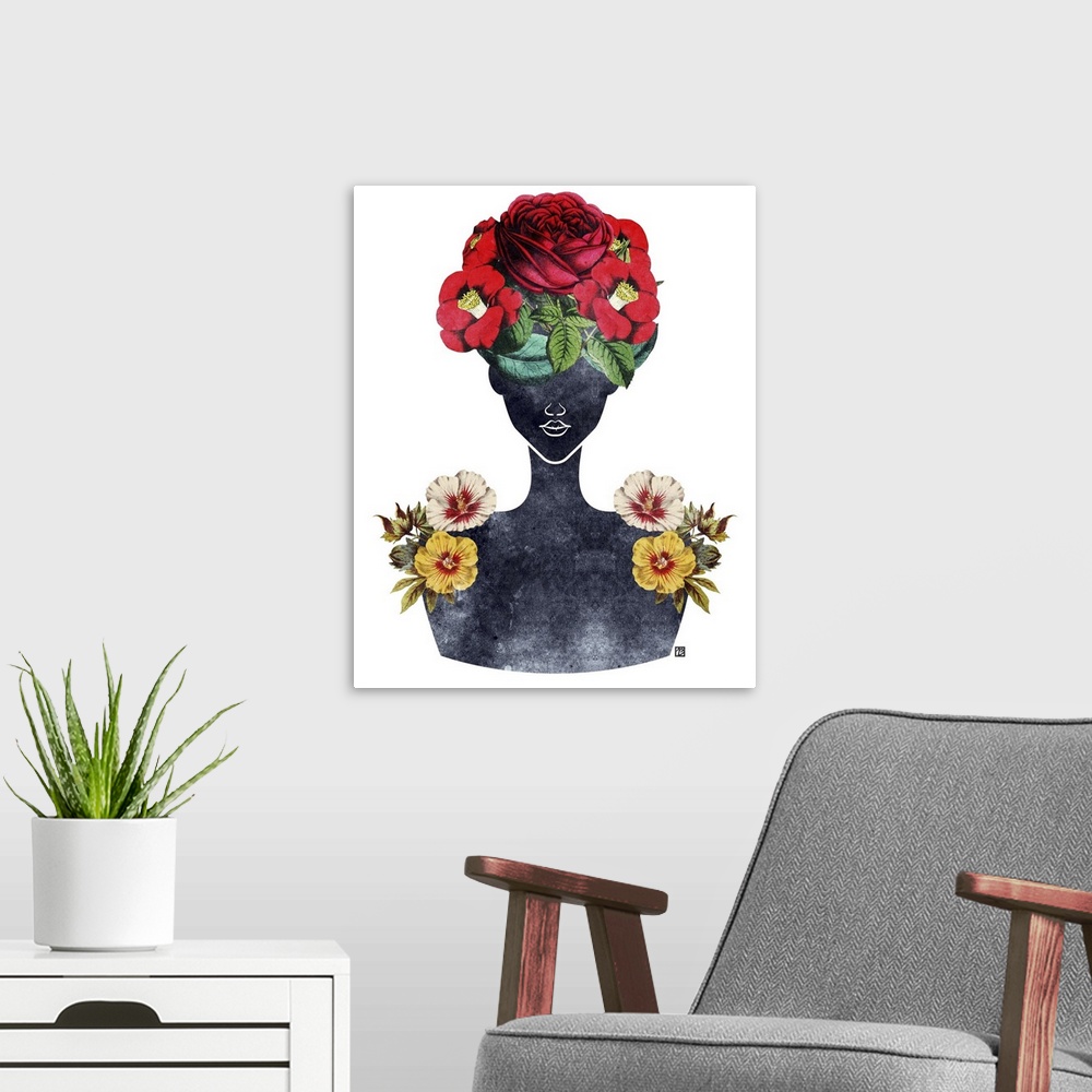 A modern room featuring Flower Crown Silhouette III