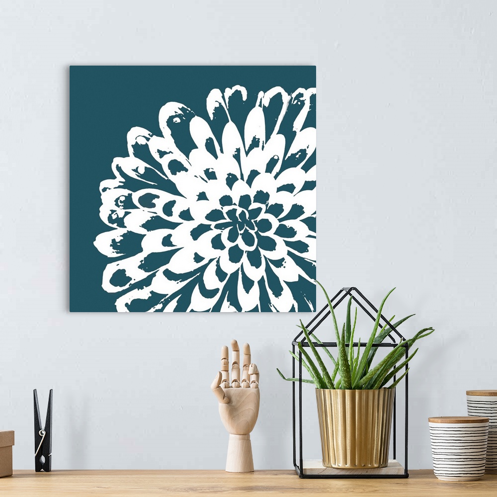 A bohemian room featuring Graphic Flower I