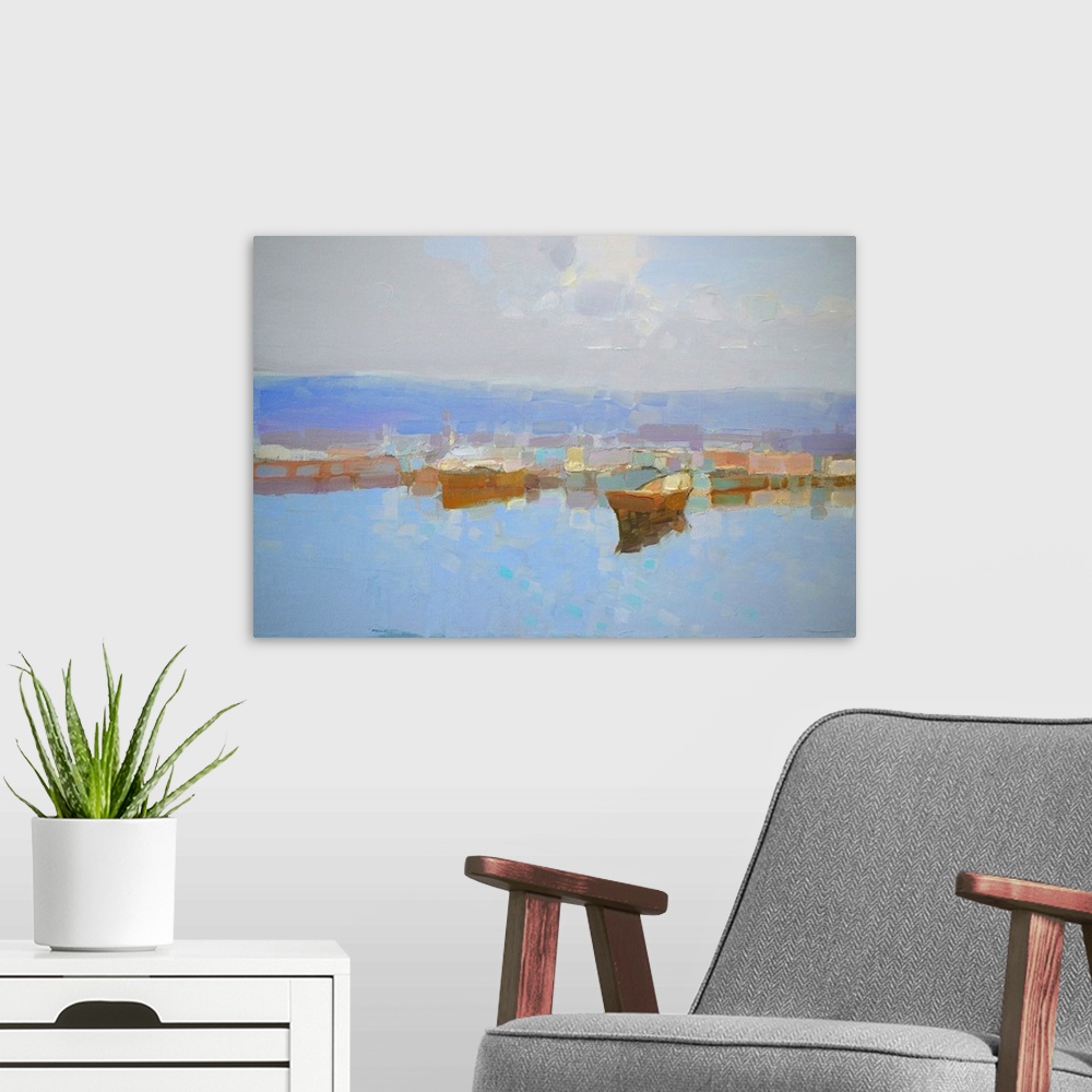 A modern room featuring Harbor