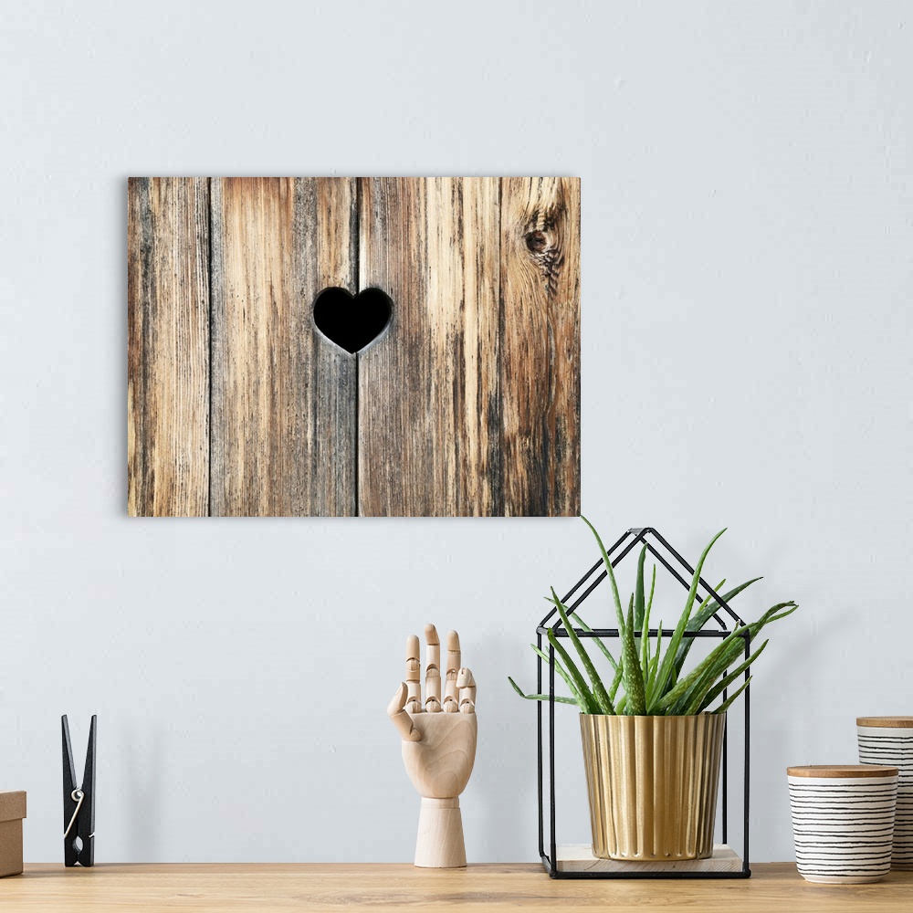 A bohemian room featuring Heart in Wood
