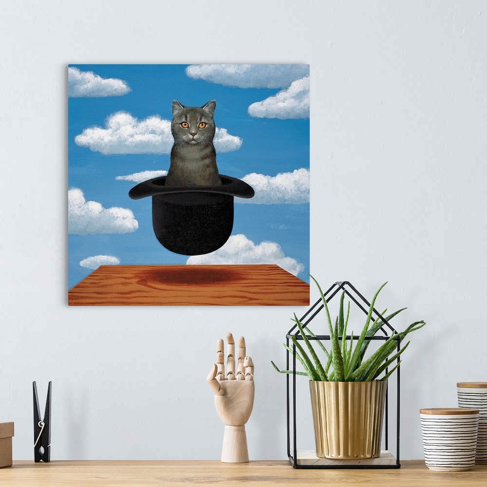 A bohemian room featuring Magritte Cat