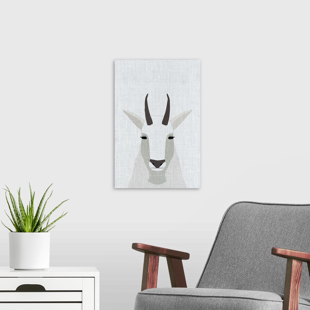 A modern room featuring Mountain Goat
