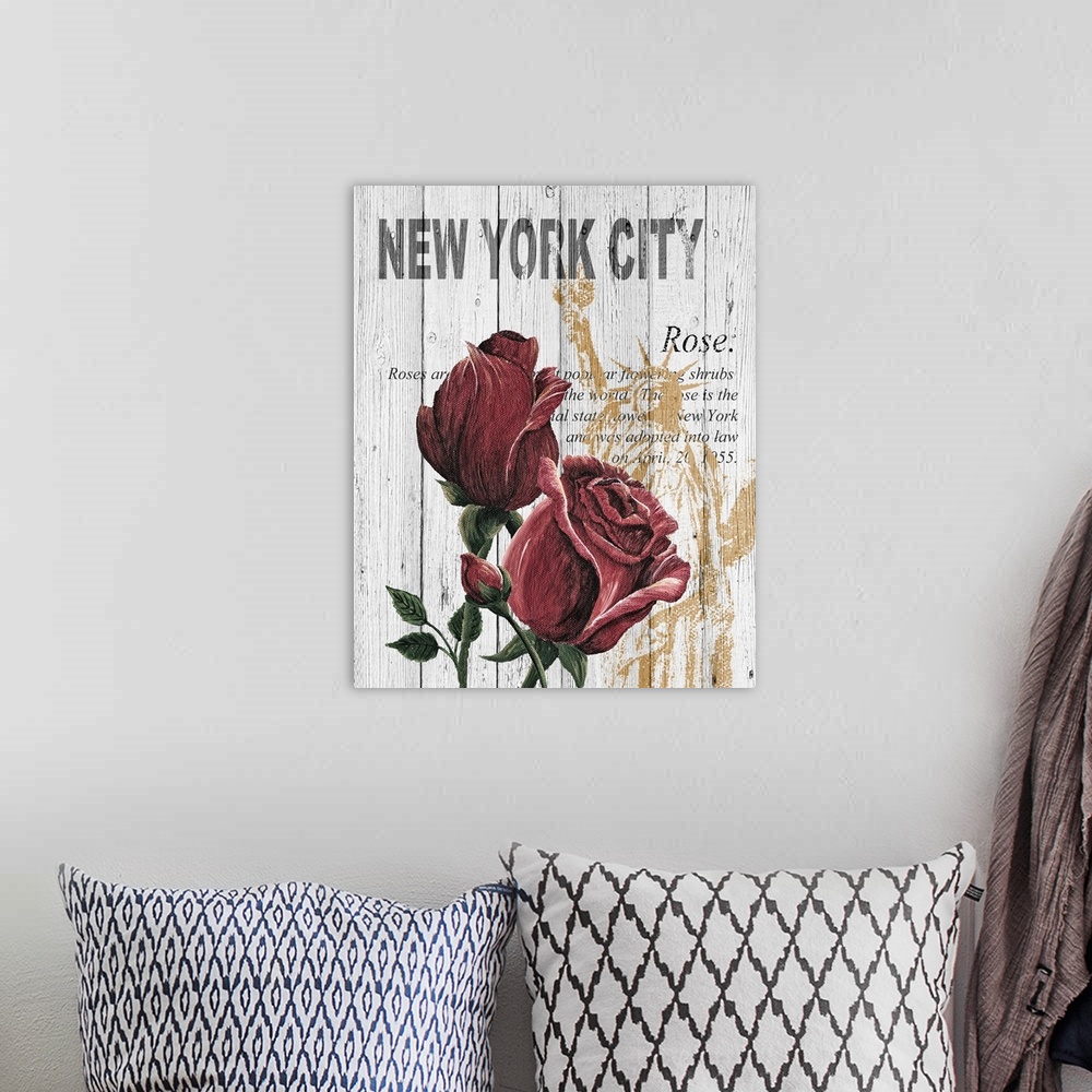 A bohemian room featuring New York Roses