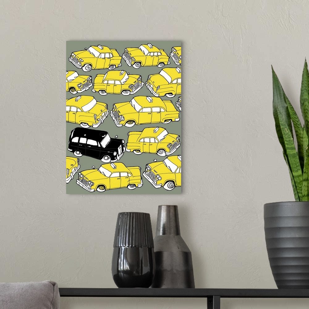 A modern room featuring Odd Ones - Black Cab