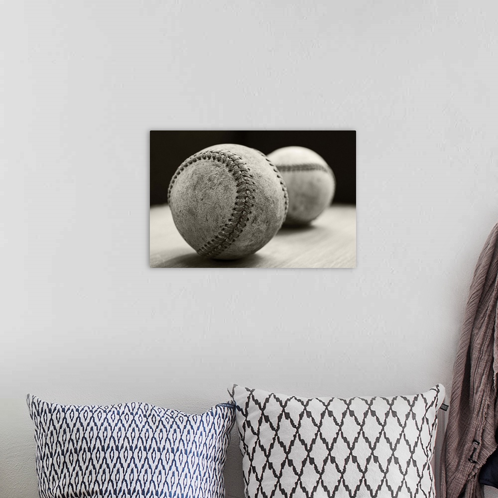 A bohemian room featuring Old Baseballs