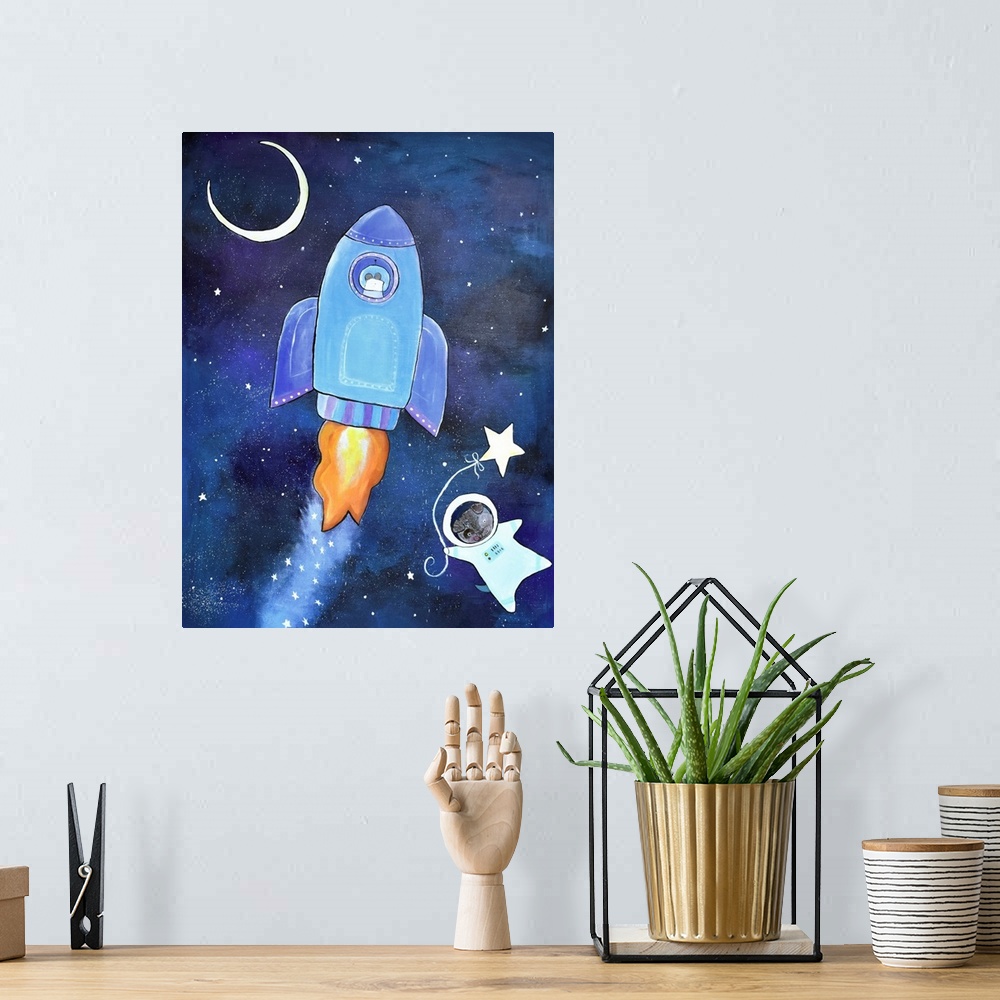 A bohemian room featuring Outer Space Adventure