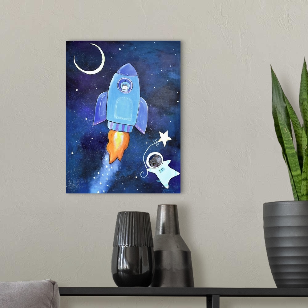 A modern room featuring Outer Space Adventure