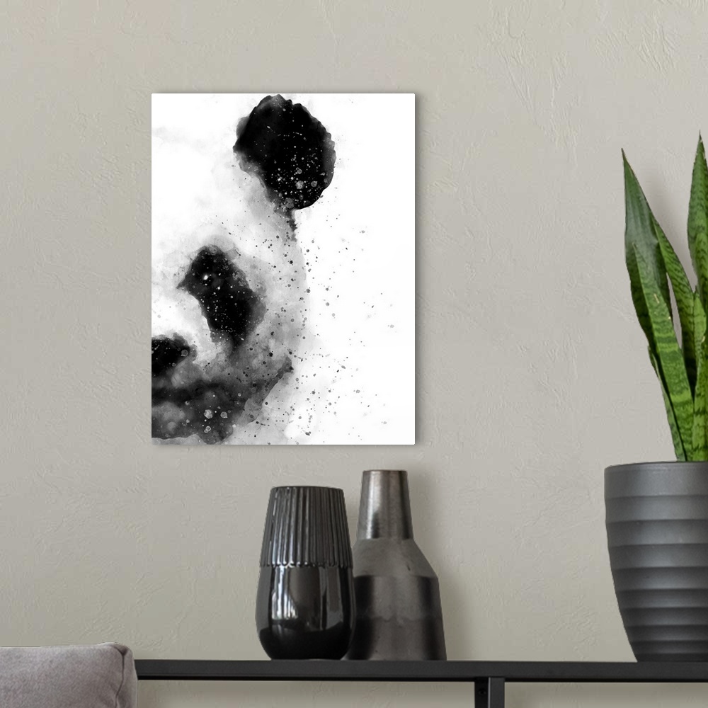 A modern room featuring Panda At Attention