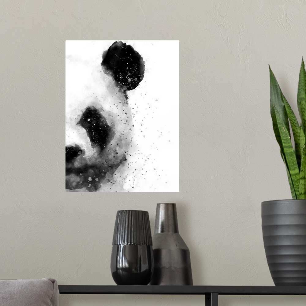A modern room featuring Panda At Attention
