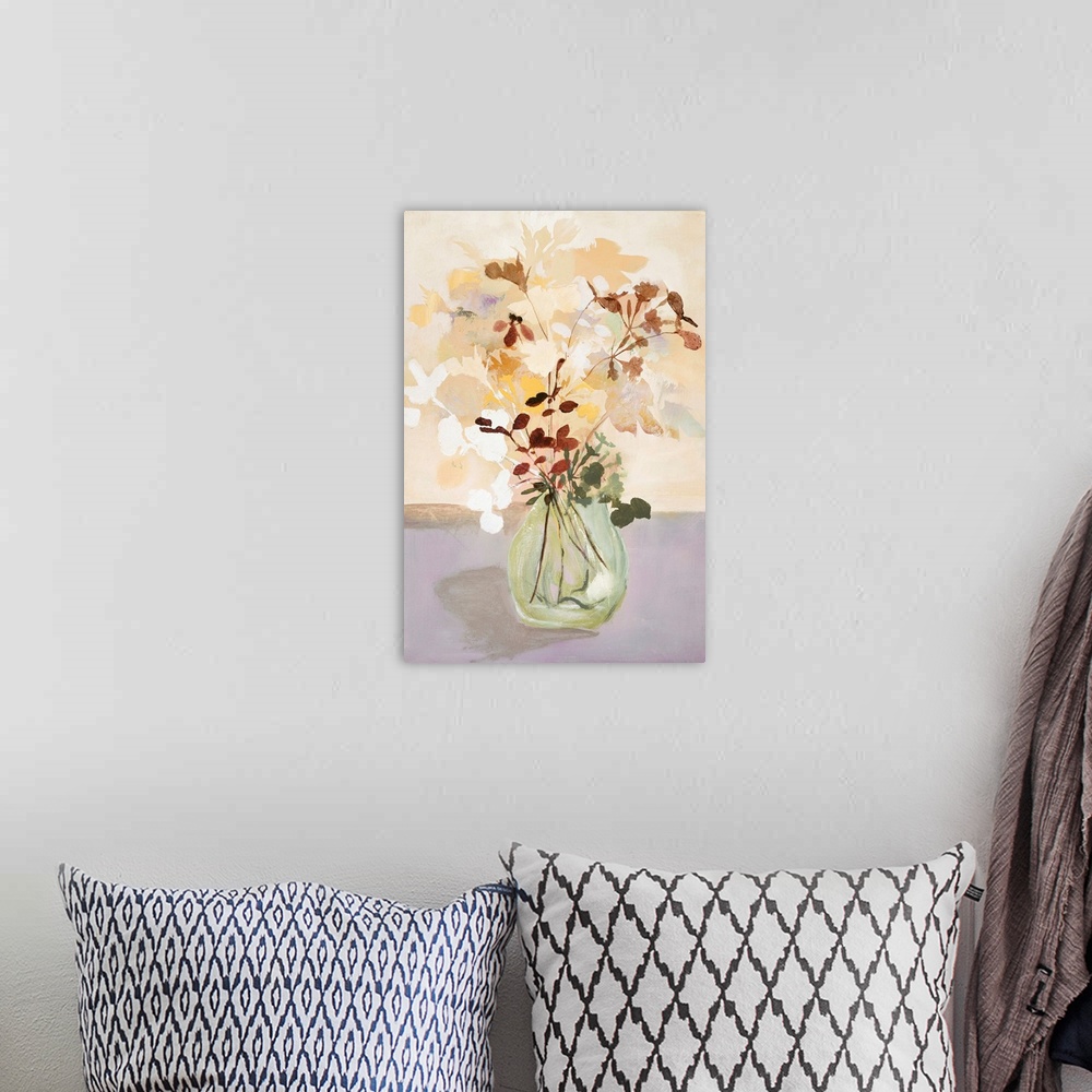 A bohemian room featuring Pastel Flower 2