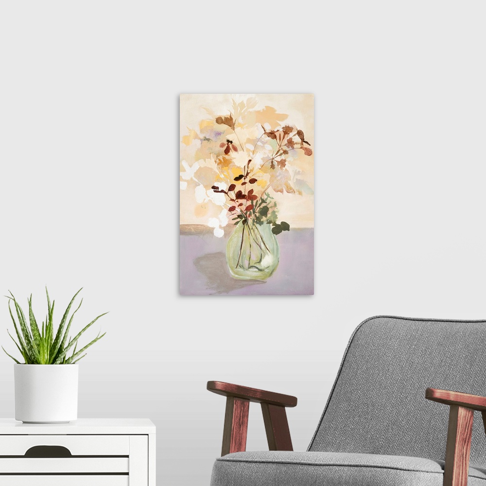 A modern room featuring Pastel Flower 2