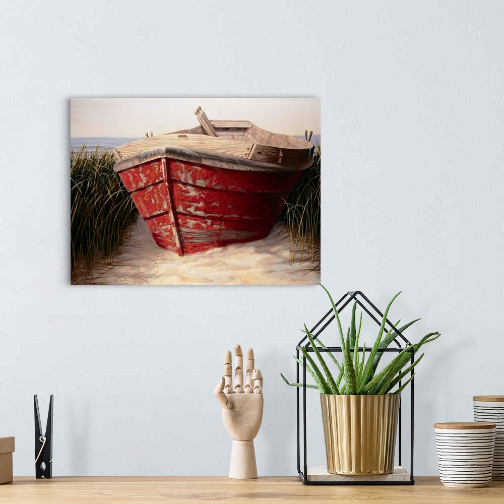 A bohemian room featuring Red Boat