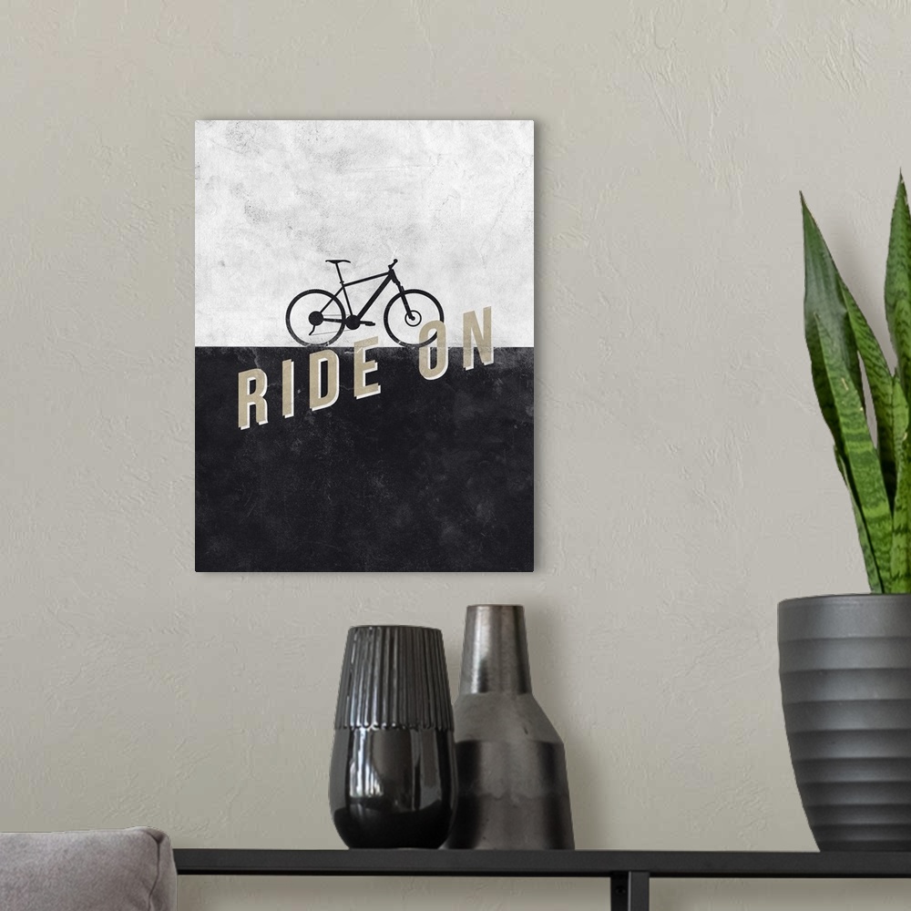 A modern room featuring Ride On