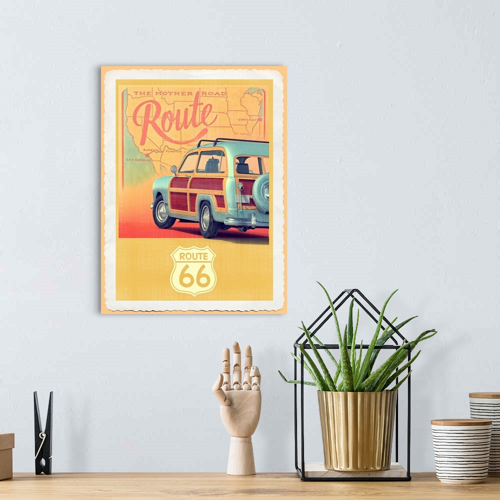A bohemian room featuring Route 66 Vintage Travel
