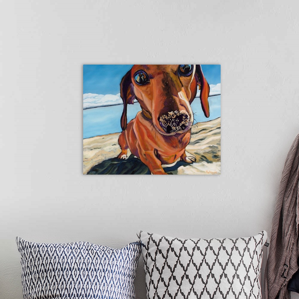 A bohemian room featuring Sand Dog