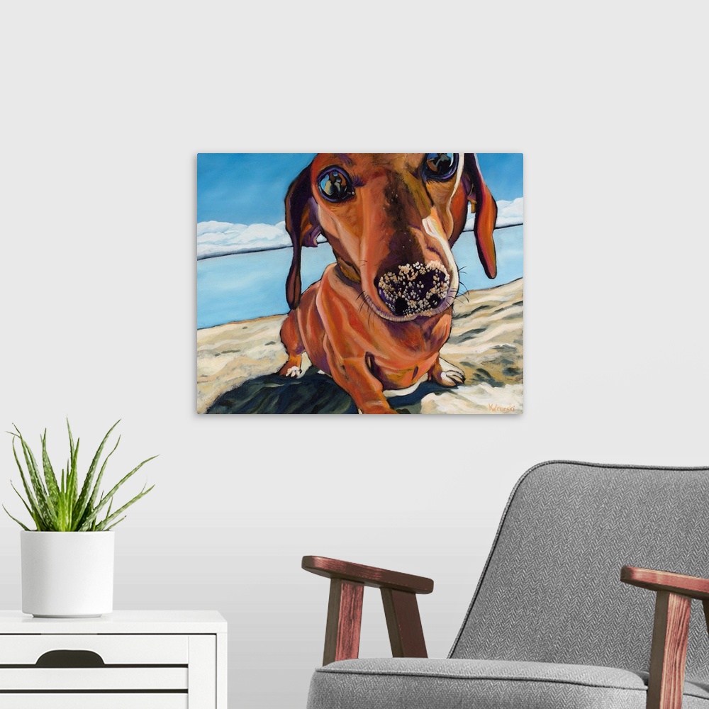 A modern room featuring Sand Dog