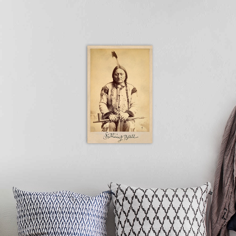 A bohemian room featuring Sitting Bull - Lakota Sioux Tribe Chief, 1884