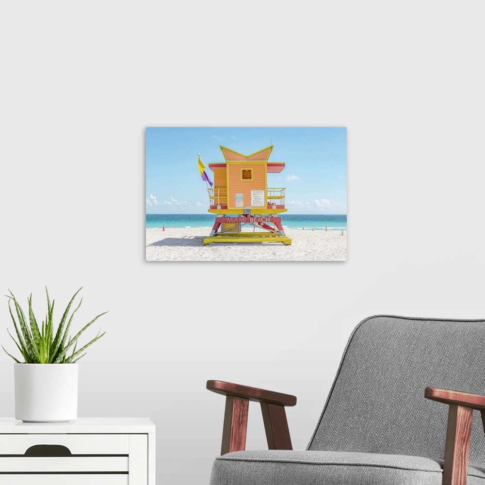 A modern room featuring South Beach Lifeguard Chair 3rd Street