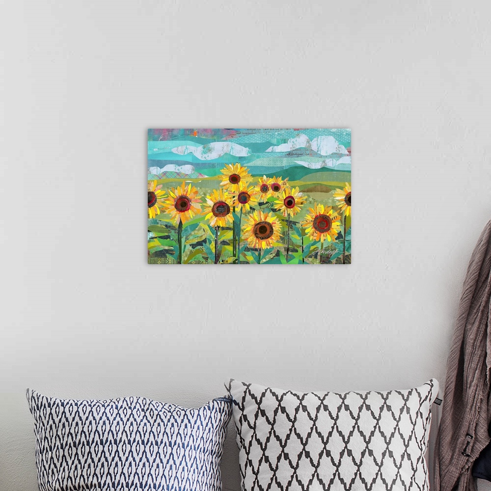 A bohemian room featuring Sunflowers At Dusk