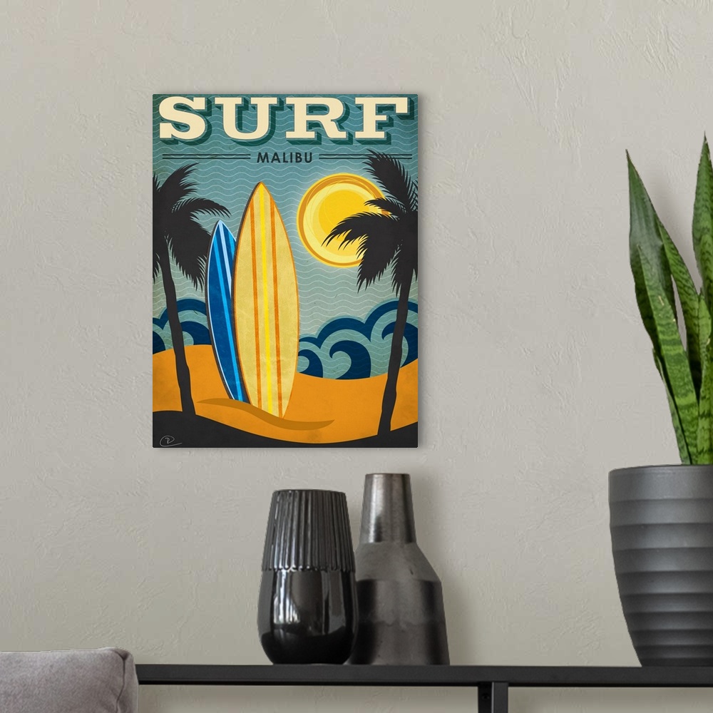 A modern room featuring Surf Malibu