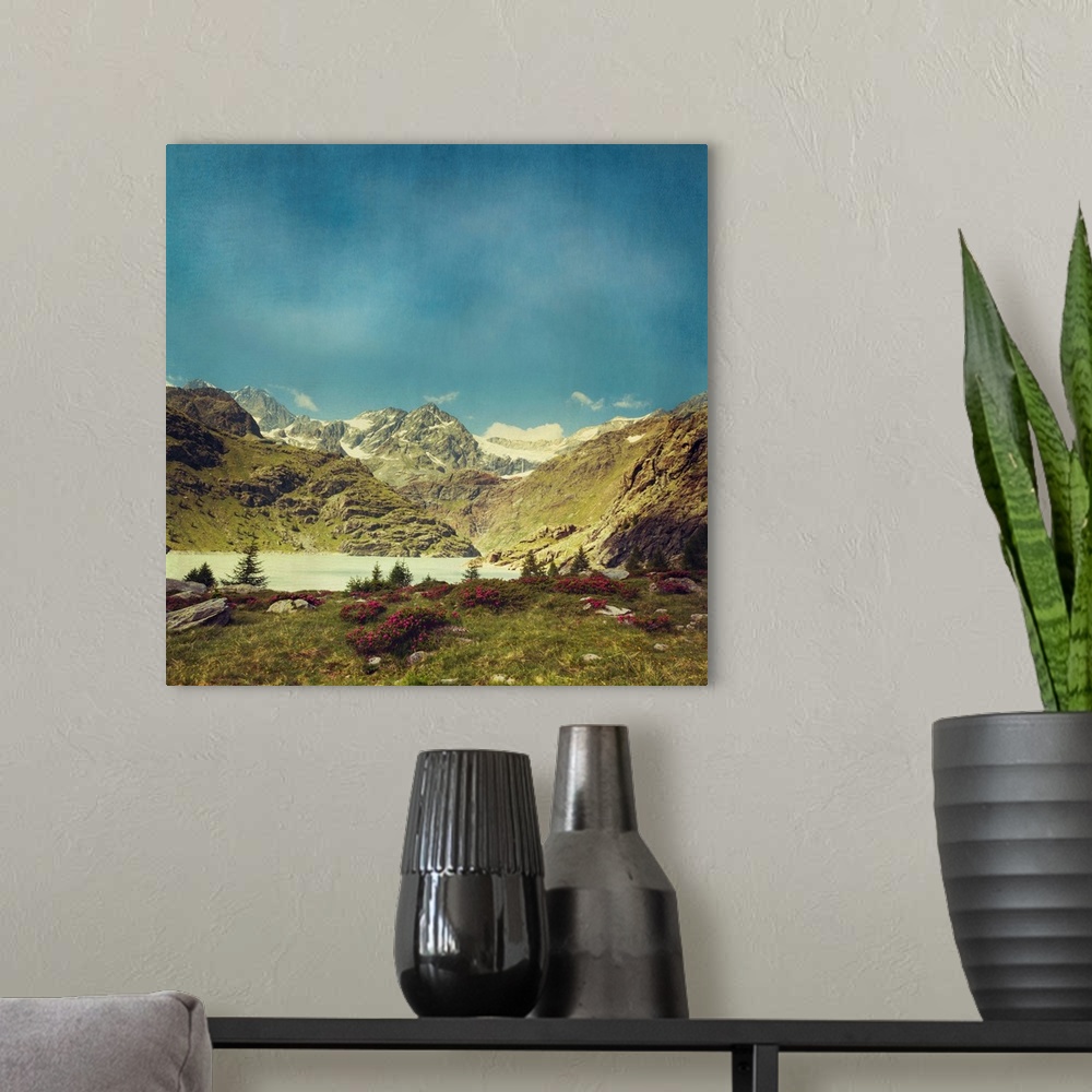A modern room featuring Take Me To The Mountains No. 2