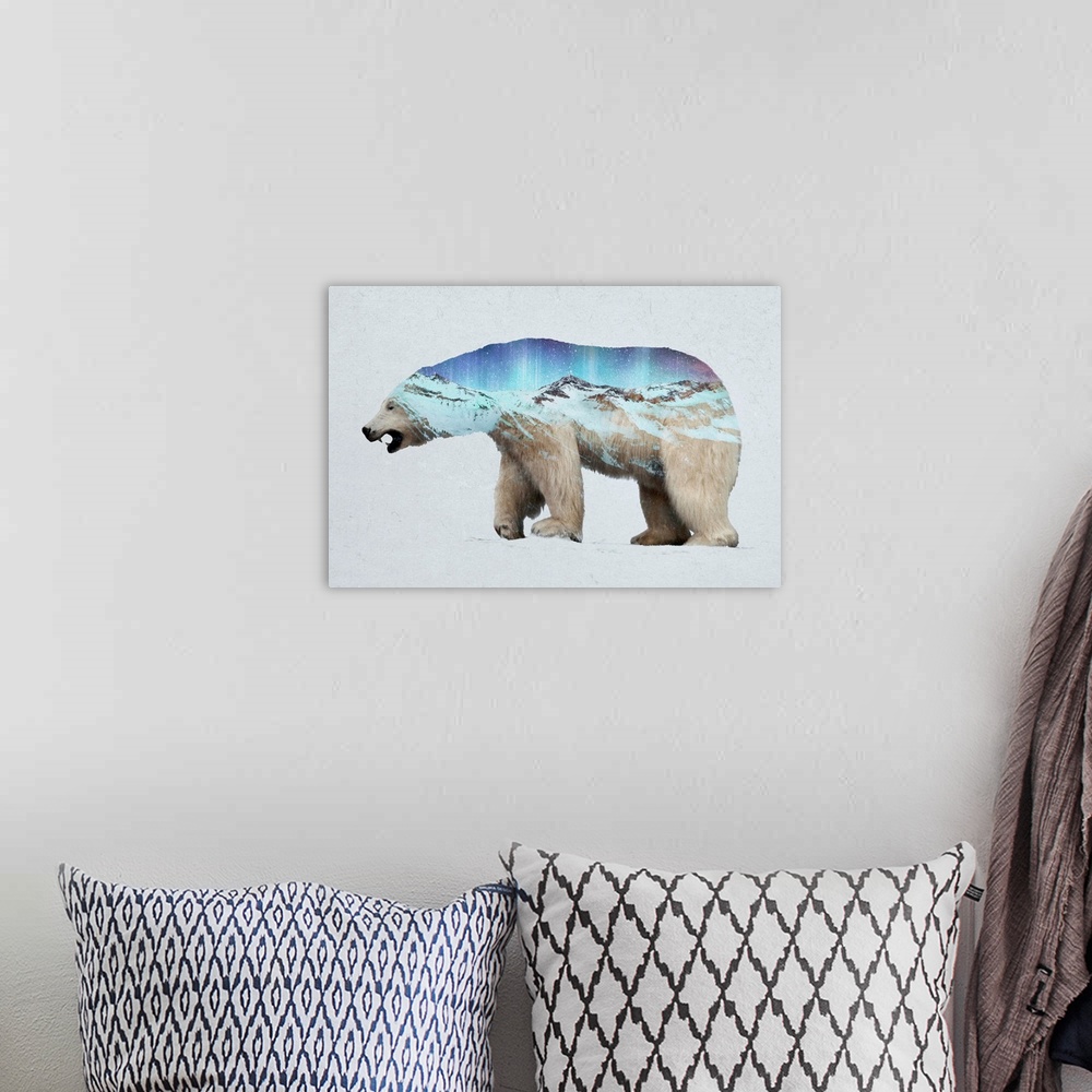 A bohemian room featuring The Arctic Polar Bear