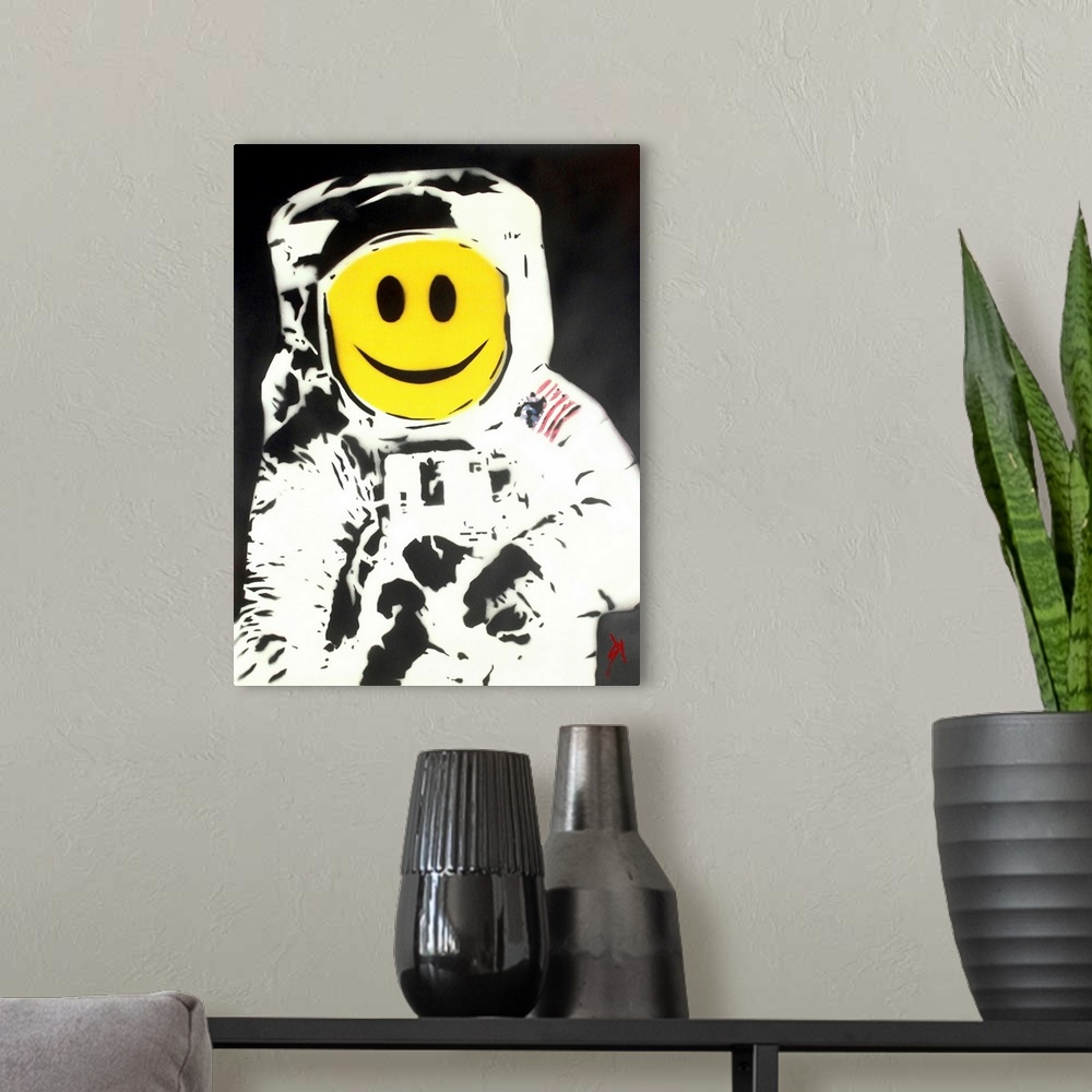 A modern room featuring The Happynaut