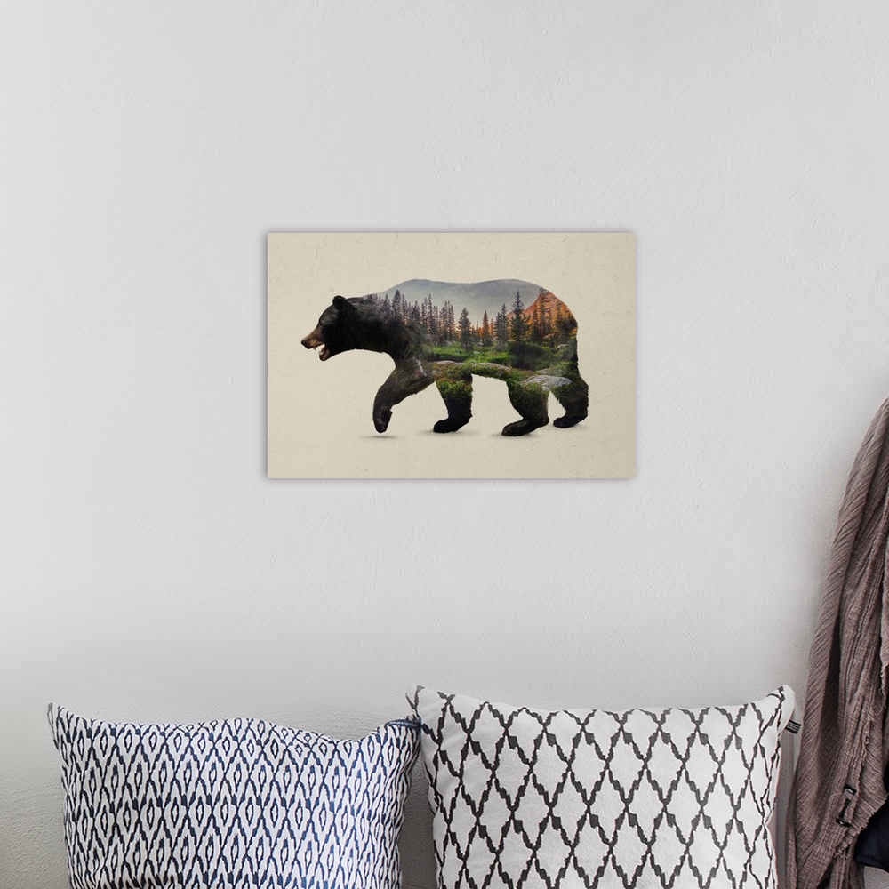 A bohemian room featuring The North American Black Bear