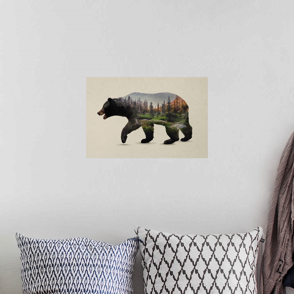 A bohemian room featuring The North American Black Bear